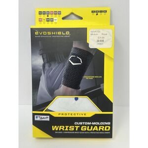 NEW!! EvoShield MLB Sz M Protective Wrist Guard Royal Blue Geometric Print S7